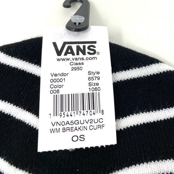 Vans MN Breaking Curf Beanie Black White Skateboarding Hat Women Men VN0A5GUV2UC - Picture 4 of 8